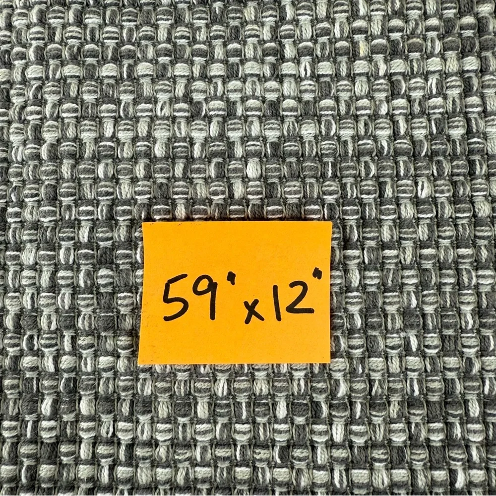 Food Network Black weaved Cotton Textured Table Runner 59”‎ x 12”